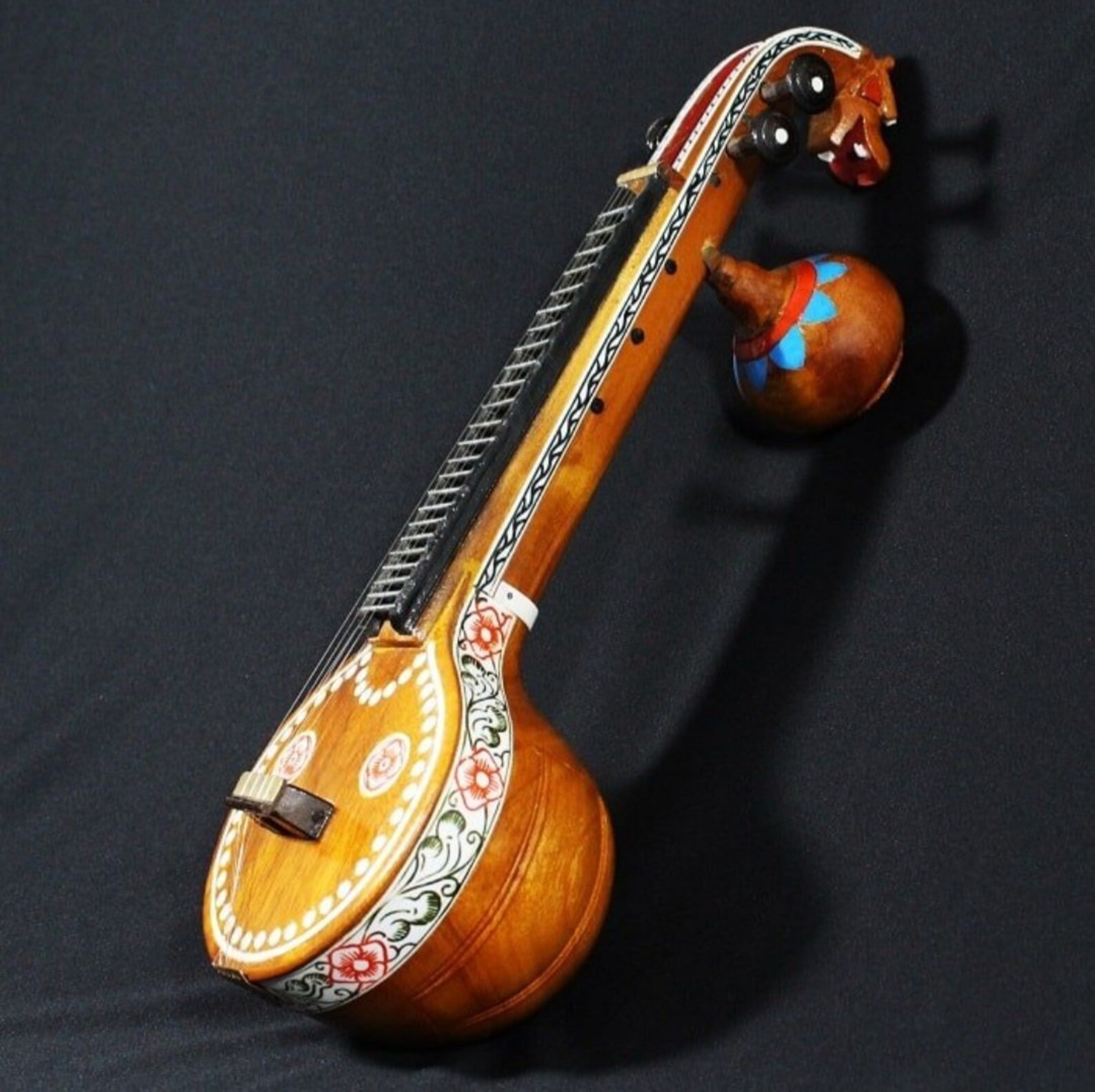 Wooden Handmade Traditional Saraswati Veena Miniature Etsy