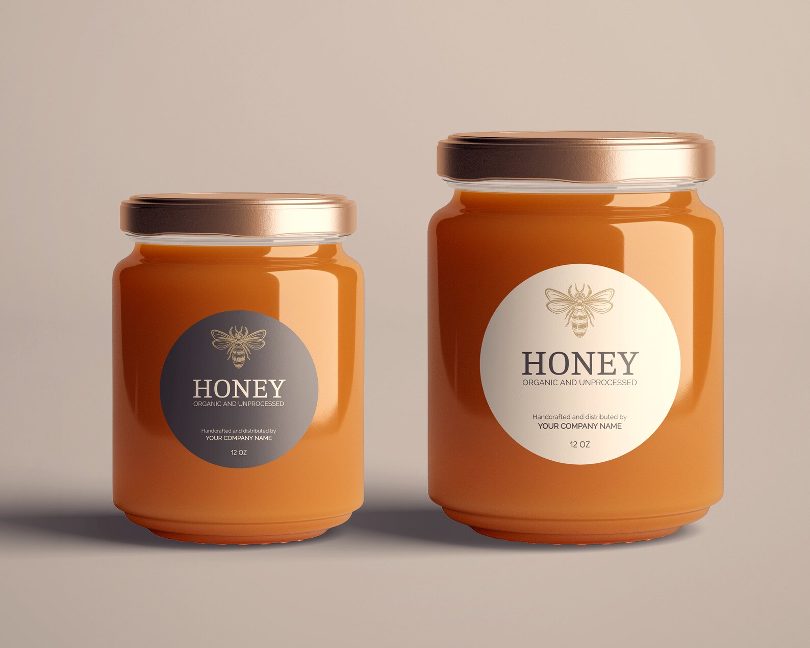 Honey Jar Label Template DIY Editable Custom Label Etsy