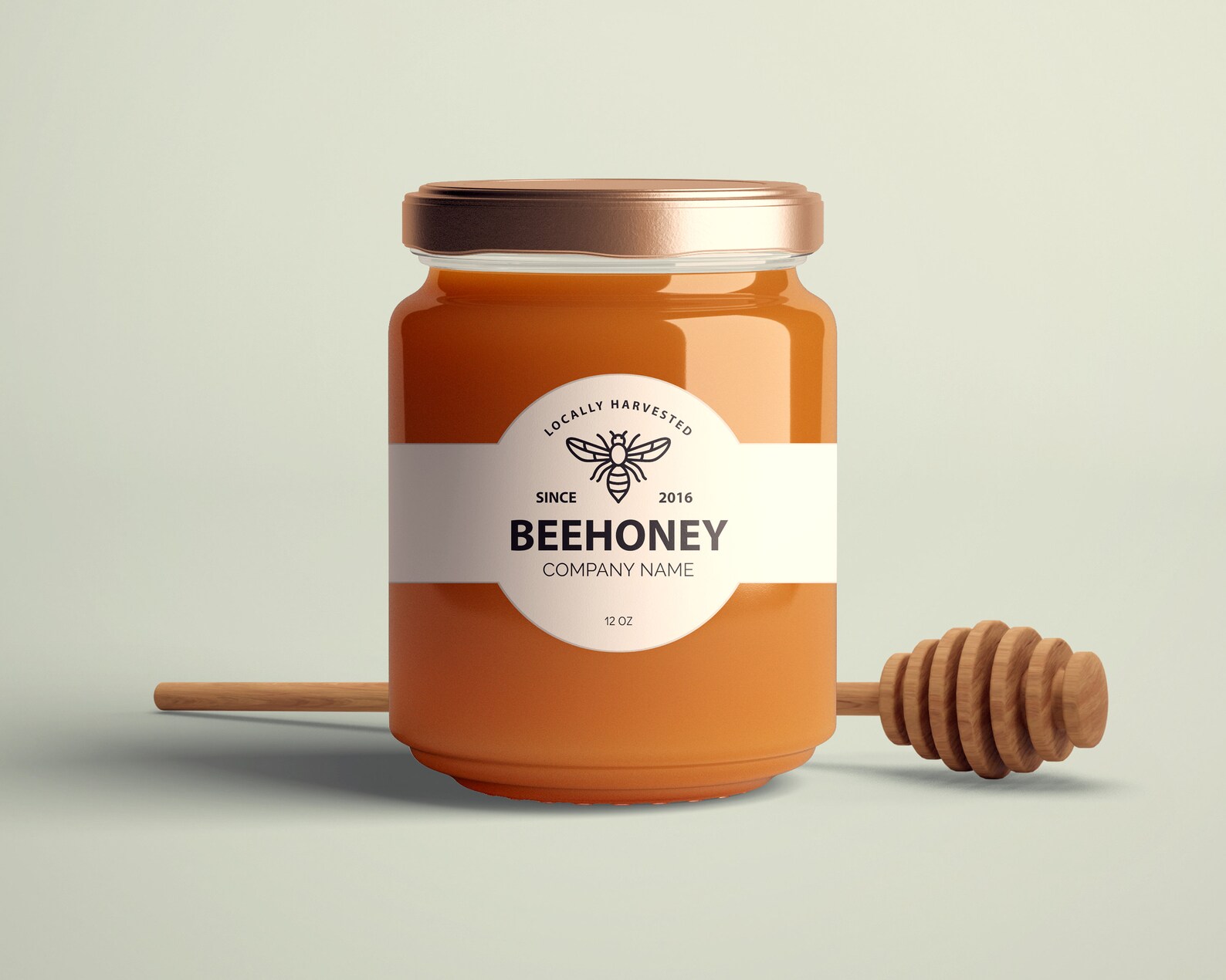 Honey Jar Label Template DIY Editable Custom Label Etsy