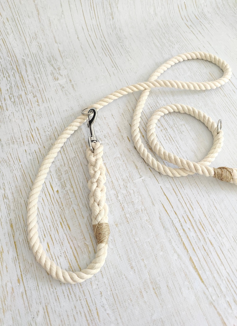 Multifunctional Dog Training Lead // Handmade Cotton Rope Dog Leash bild 10