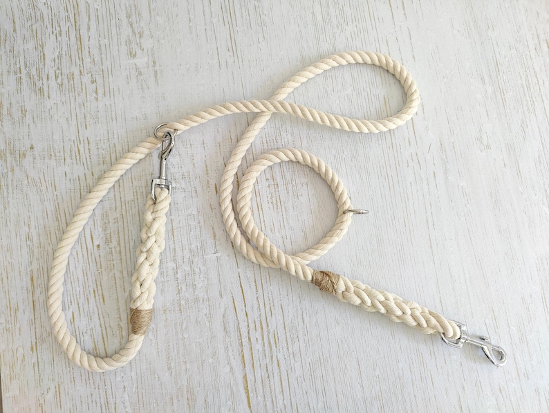 Multifunctional Dog Training Lead // Handmade Cotton Rope Dog Leash bild 7