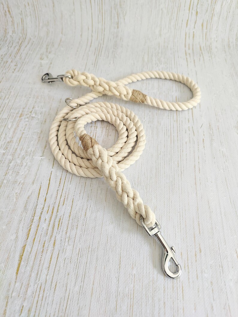 Multifunctional Dog Training Lead // Handmade Cotton Rope Dog Leash bild 5