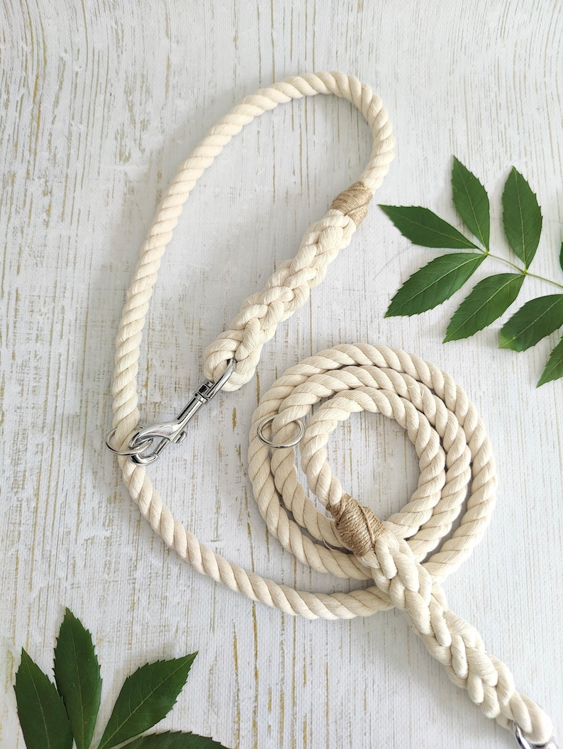 Multifunctional Dog Training Lead // Handmade Cotton Rope Dog Leash bild 8