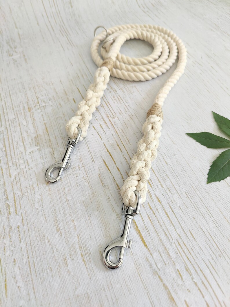 Multifunctional Dog Training Lead // Handmade Cotton Rope Dog Leash bild 3