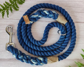 Royal Blue // Handmade Eco-friendly Natural Cotton Rope Dog Lead// Dog Leash