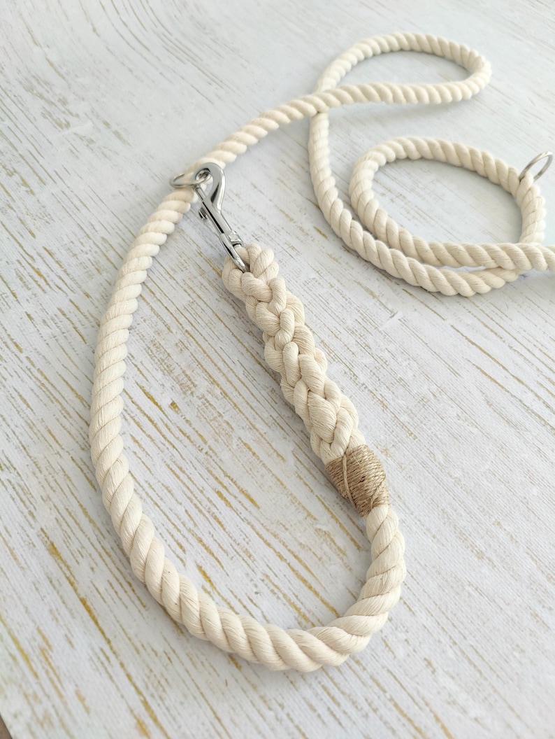 Multifunctional Dog Training Lead // Handmade Cotton Rope Dog Leash bild 14