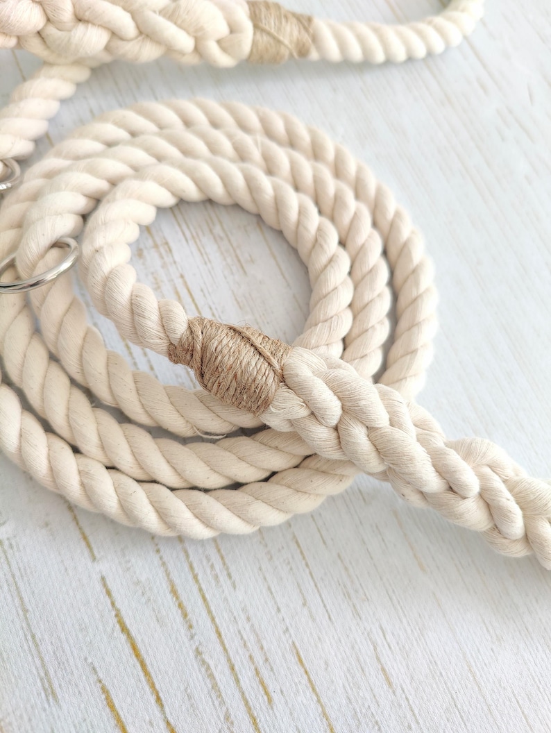 Multifunctional Dog Training Lead // Handmade Cotton Rope Dog Leash bild 4