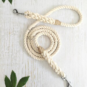 Multifunctional Dog Training Lead // Handmade Cotton Rope Dog Leash bild 2