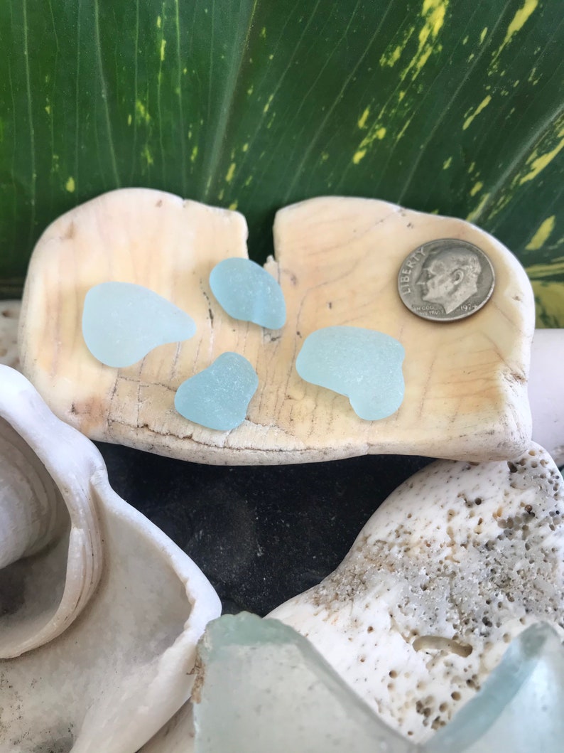 Light cornflower blue sea glass lot