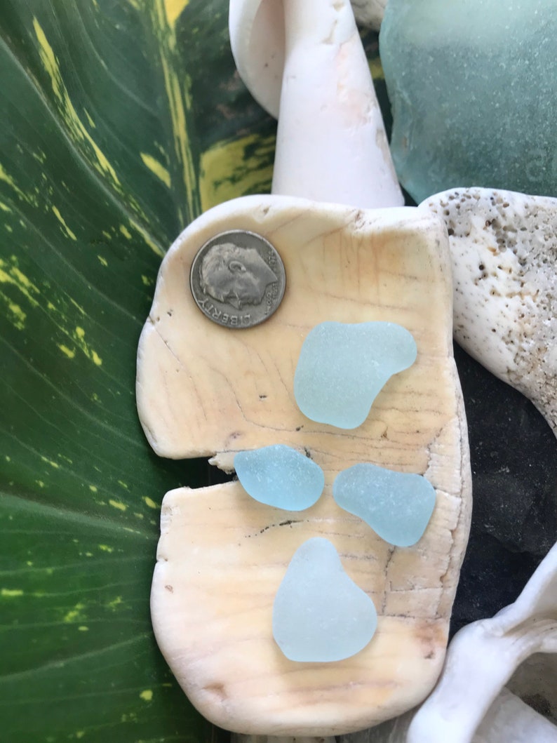 Light cornflower blue sea glass lot