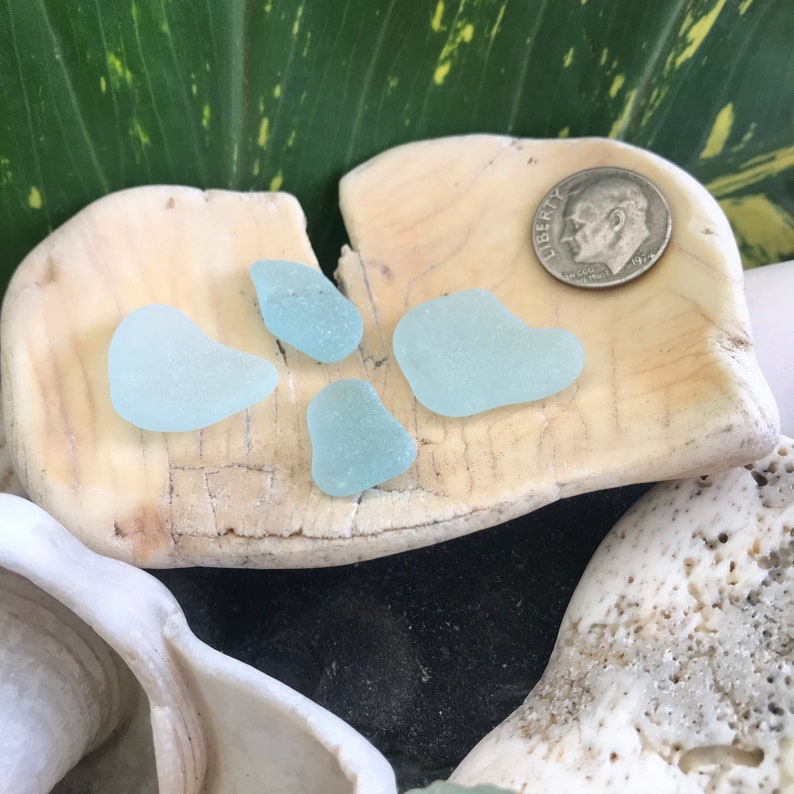 Light cornflower blue sea glass lot
