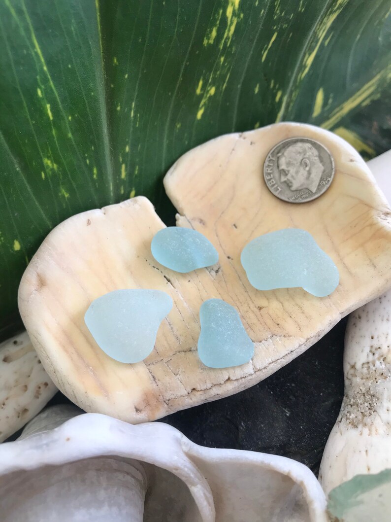 Light cornflower blue sea glass lot