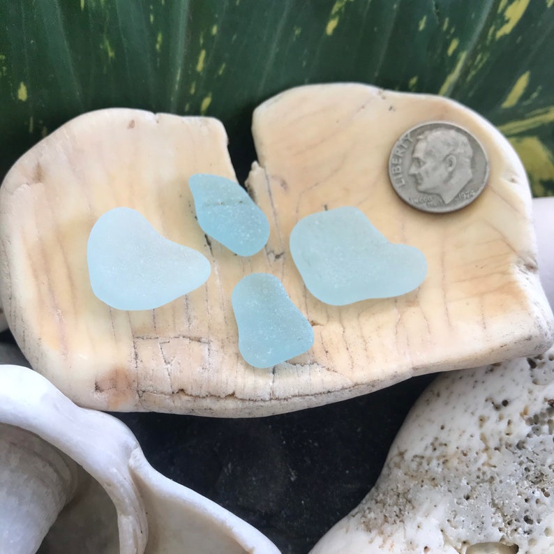 Light cornflower blue sea glass lot