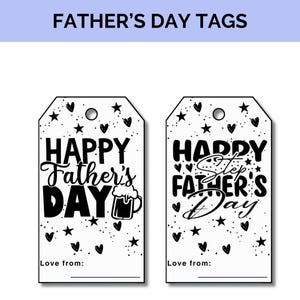 Step-Dad Gift Tags for Fathers Day. Printable Gift Tag