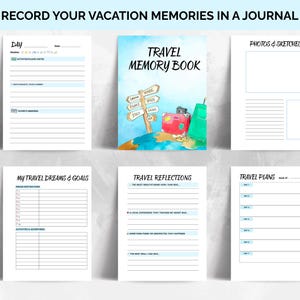 Libro diario stampabile dei ricordi di viaggio delle vacanze