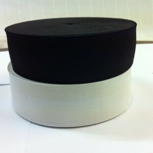 3 Meters x 50mm Woven Elastic Available in Black or White For Sewing Projects Skirt Waistband, Art & Crafts