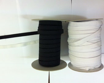 5 Meter x 12mm Woven Elastic Black or White for Sewing Projects,  Hairbands, Art & Crafts Excellent Quality