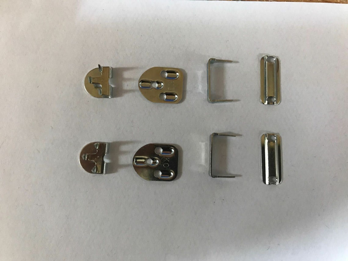 10 X 11mm Trouser Hook and Bars Set Silver 4 Part Closure for Sewing Clothing Repairing
