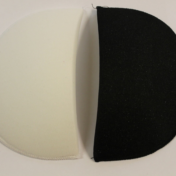 1 Pair Of Shoulder Pads Foam with Fabric Covered in Black Or White Colour Available In 3  Size for Shirts, Jackets, Outfits Art & Crafts