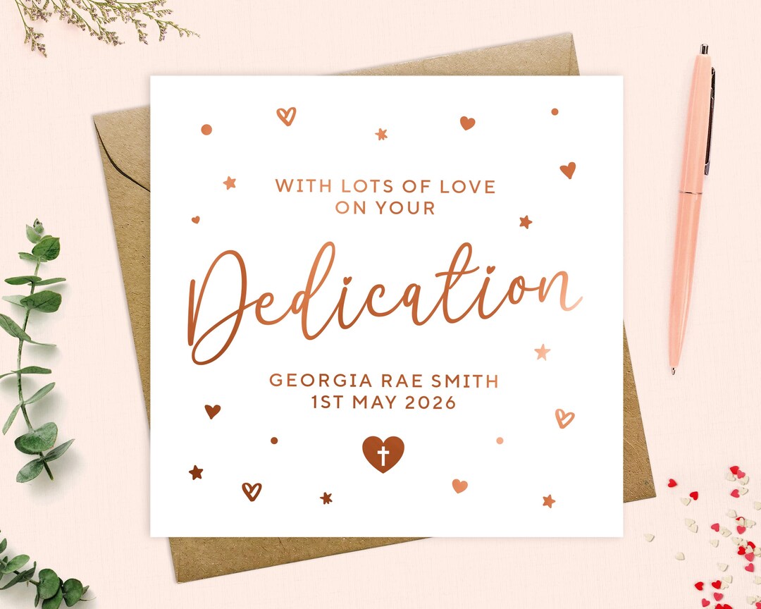 Dedication Message Frame Dedication Card - Personalised on Your Dedication, Bible Verse ...