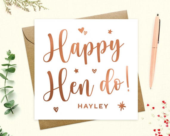 Personalised Hen Party Card 