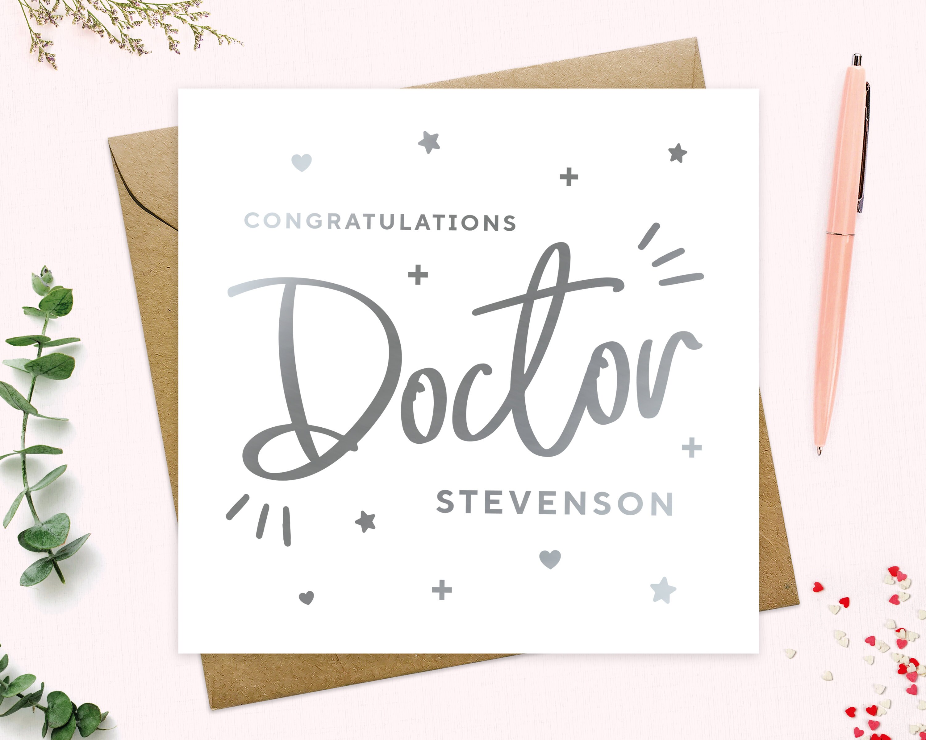 New Doctor Card, Congratulations Personalised, New Doc, Qualified ...