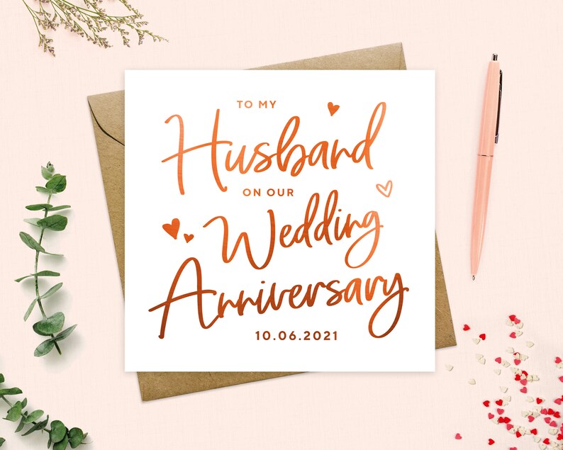 Anniversary Card Husband Wedding Anniversary Card | Etsy UK