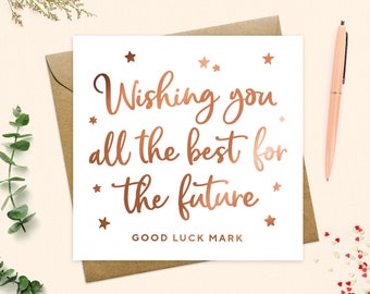 Next chapter good luck Card - Personalised card, New Job card, Leaving card, You got this card, New career card, Keepsake, Real Foil