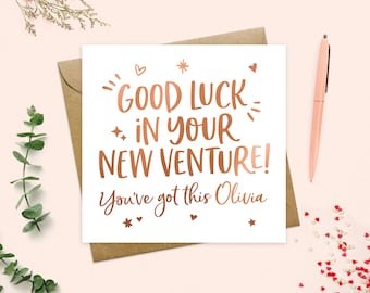 Good Luck in New Venture Card - You Have Got This, Best of Luck card, Job Interview card, Exams Card, College, University, You Can Do It