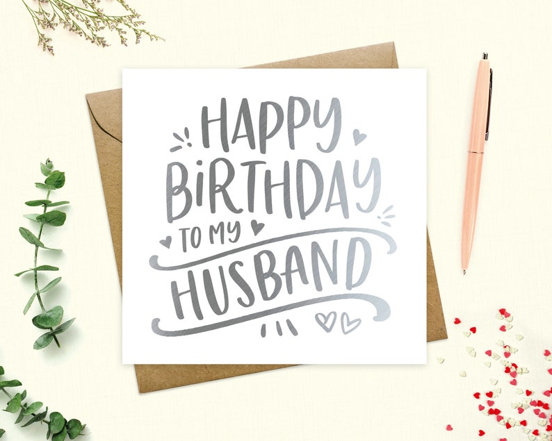 Happy Birthday Husband Card To my Husband Happy Birthday | Etsy