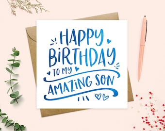 Gelukkige Verjaardag Zoon Etsy Nederland