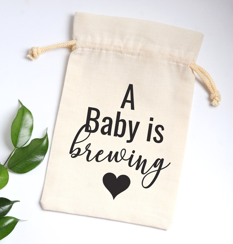 A Baby is Brewing Baby Shower Favor Bag Tea Favor Coffee Etsy