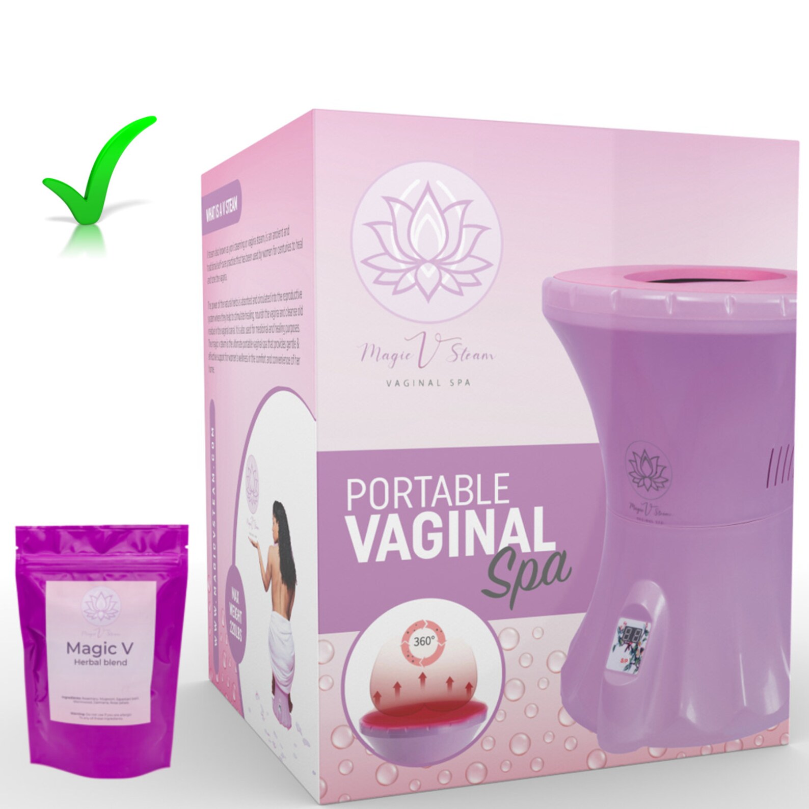 Magic V Steam Portable Vaginal Spa and Sitz bath alternative Etsy