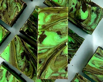 Donkere pepermuntmarmerzachte toffee