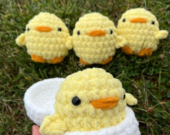 あみぐるみ　ひよこ　卵 　3個セット かぎ針編みのアミグルミ「ひよこ入り卵ぬいぐるみ」 - Etsy 日本