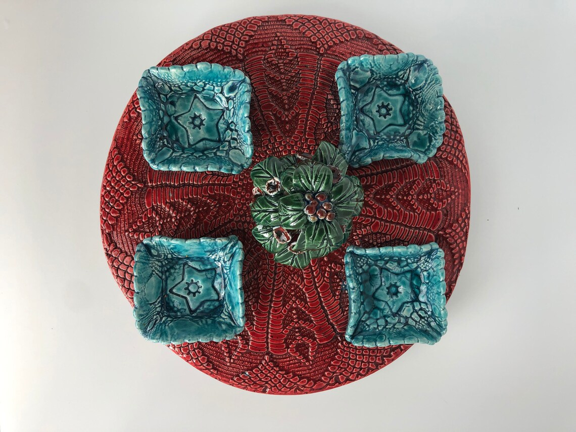 Large Appetizer Plate / Appetizer Plate / Handmade Plate Etsy