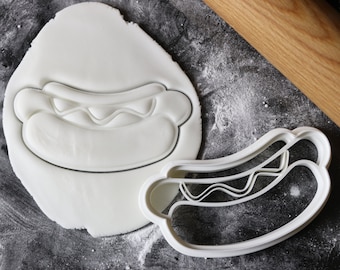Hot dog cookie cutter, Fondant cutter