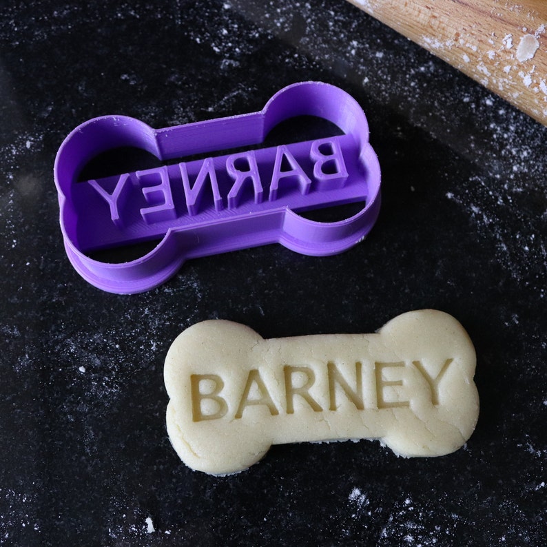 Personalised Dog Cookie Cutter Custom Dog Bone Cookie Cutter Etsy