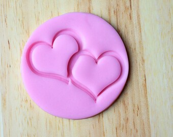 Linked Love Hearts Cookie Embosser Stamp - 3037
