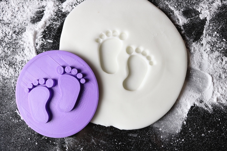 Baby Feet Cookie Stamp Cookie Embosser Baby Shower Cookie Etsy UK