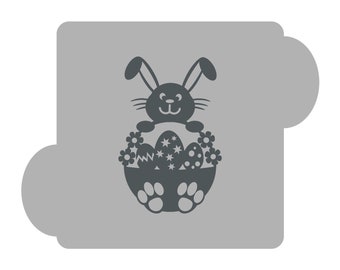 Easter Basket Bunny Embosser, Cookie Fondant Debosser, Easter Cookie Stamp