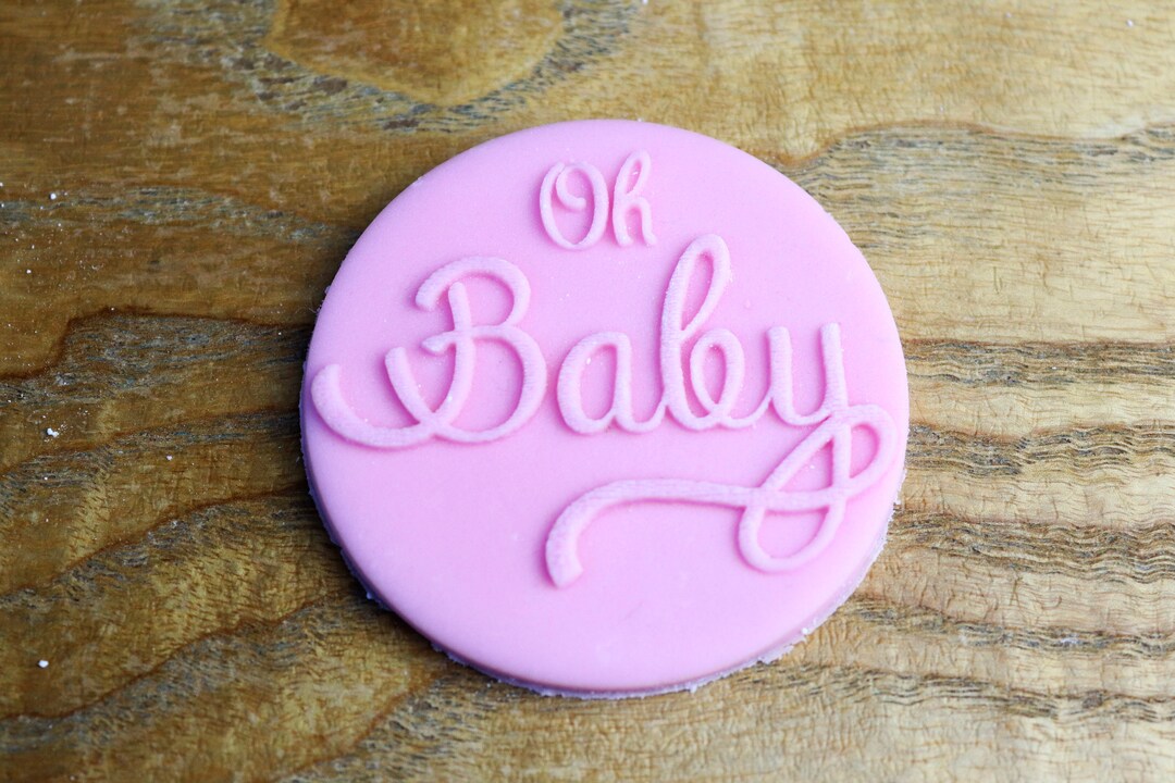 Oh Baby Cookie Embosser Fondant Cookie Stamp Baby Shower Etsy