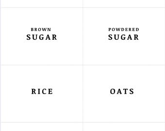 Printable Pantry Labels I Farmhouse Kitchen Label Set I Rustic Jar Organization I Instant Download