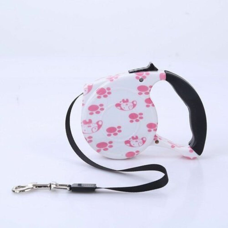 Stylish Cute Retractable Dog Walking Leash / 16ft Cord / Smooth, No-Slip Handle / Sturdy Nylon Cord image 9