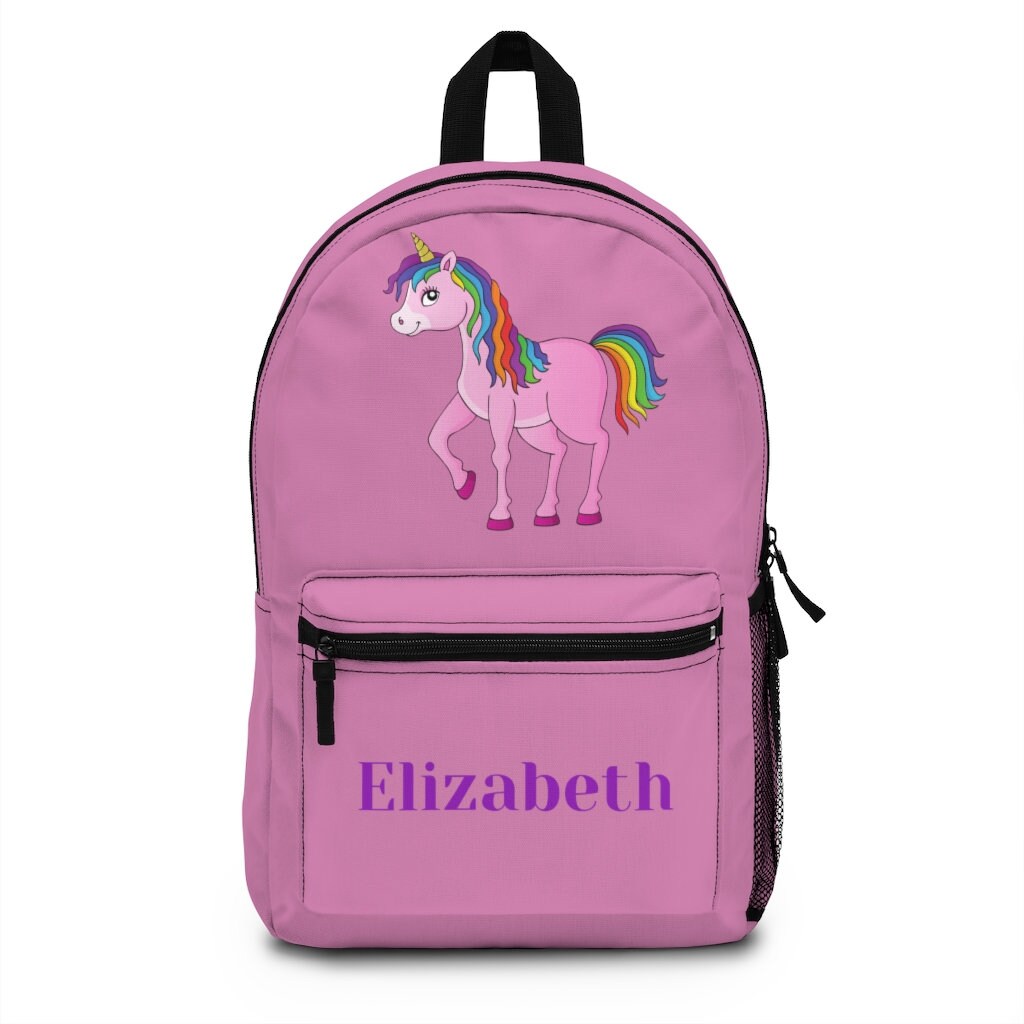 Pink Unicorn Backpack Personalize it Back to School Backpack Etsy