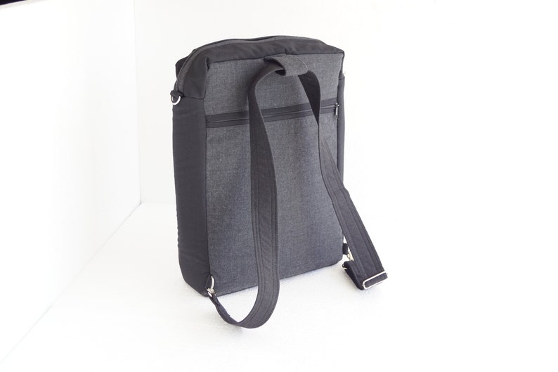 Padded Ready to Ship-Backpack CONVERTIBLE Messenger laptop bag-Shoulder bag-Laptop Compartment