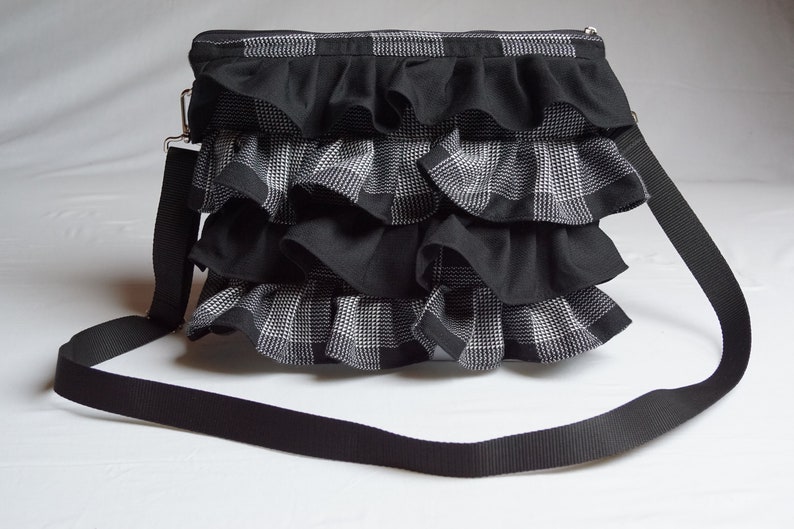 Custom Black Lace Ready-to-ship / Ruffles Bag - Messenger Bag ...