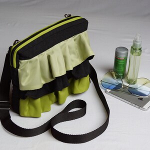 Ruffles Padded Bag-Travel Purse-Cellphone Bag-Cosmetic Purse-Accessories Everyday Bag-Messenger Bag