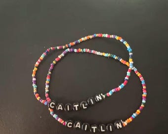 Cavigliera personalizzata con perline di semi: braccialetto elastico alla caviglia da spiaggia hippie