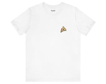 Pizza Stück Kurzarm T-Shirt, Foodie Geschenk, Unisex T-Shirt, Freizeitkleidung, Sommermode, Comfort Fit